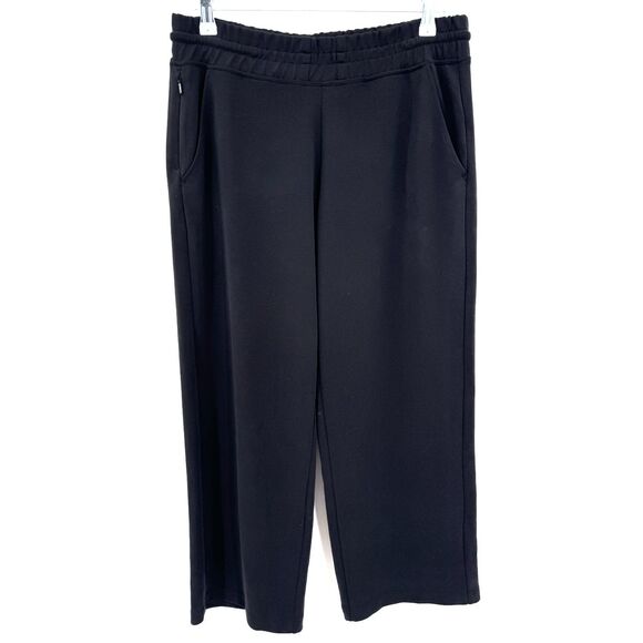 ATHLETA Black Seasoft Straight Leg Cropped Sweatpant Pants Size M Medium - Picture 3 of 9